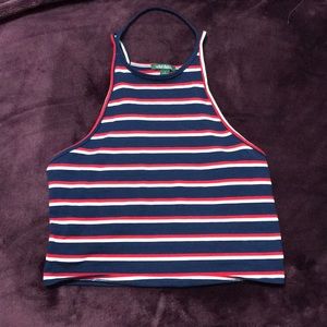 striped crop top
